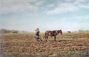 Mikhail Klodt In the Ploughed Field oil painting artist